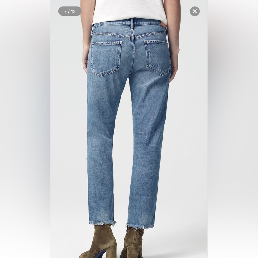 Citizens Of Humanity Emerson slim boyfriend Blue Jeans Distressed 24 - Picture 16 of 16